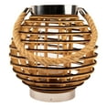thumbnail image 5 of Northlight Round Rattan Glass Candle Lantern with Jute Handle - 9.5", 5 of 10