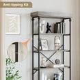 thumbnail image 4 of Industrial Bookshelf Wood Bookcase 6 Tier Storage Open Rack Shelf with Metal Frame Rustic Tall Standing Bookshelves Large Display Rack for Bedroom,Living Room and Home Office, 4 of 9