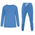thumbnail image 4 of XFLWAM Women's Two Piece Outfits Long Sleeve Crewneck Sweatsuit with Jogger Pants Lounge Sets with Pockets Light Blue XXL, 4 of 7