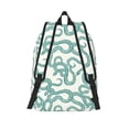 thumbnail image 2 of Lsque Hand Drawn Snake Pattern Canvas Daypack, Durable Backpack, High-quality Versatile Backpack,Vintage Compact Backpack-Small, 2 of 6