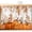 Orange, Brown, White, Rust, variant on Fall Orange Pumpkins Small Cabinet Curtain 11''x13'', Thanksgiving Autumn Vintage Leaves Bathroom Sink Skirt for Kitchen Vanity Pedestal, Laundry Privacy Drape Waterproof Dishwasher Curtains