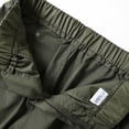 thumbnail image 6 of Men's Elastic Waist Quick Dry Pants, Water Resistant Breathable Outdoor Trousers with Zipper Pockets, Straight Leg Casual Hiking Pants Big and Tall Size S-4XL Army Green, 6 of 7