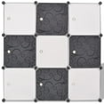 thumbnail image 2 of vidaXL Cube de Rangement avec 9 Compartiments Noir et Blanc, 2 of 4