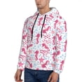 thumbnail image 3 of Goofa Seahorse and Starfish for Men's Hooded Sweatshirt - Lightweight Pullover Hoodie with Kangaroo Pocket, Perfect for Everyday Wear-3X-Large, 3 of 7