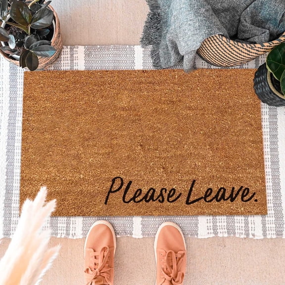 Woahu Funny Doormat Funny Welcome Mat Please Leave Doormat Gift Doormats for Gift for New Home 1Pc Carpet