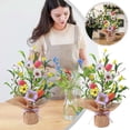 thumbnail image 1 of Easter Decorative Eggs Simulation Of Green Branches Holiday Desktop Atmosphere Decorative Eggs, 1 of 7