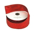 thumbnail image 1 of Metallic Glitter Wired Christmas Ribbon, Red, 1-1/2-Inch, 10 Yards, 1 of 1