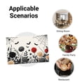 thumbnail image 5 of JOOCAR Halloween Rose Spider Web Bat Linen Table Mats Set of 4 for Home Kitchen Table Decor 12x18 inch, 5 of 5