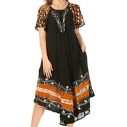 Sakkas Batik Flower Caftan Tank Dress Cover Up | Seychelles