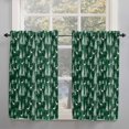 thumbnail image 2 of Green Christmas Kitchen Curtains 63 Inch Length, Farmhouse Curtains & Drapes, Xmas Tree Elk Christmas Rod Pocket Window Curtains for Living Room/Bedroom/Bathroom, 52" x 63", 2 Panels, 2 of 5