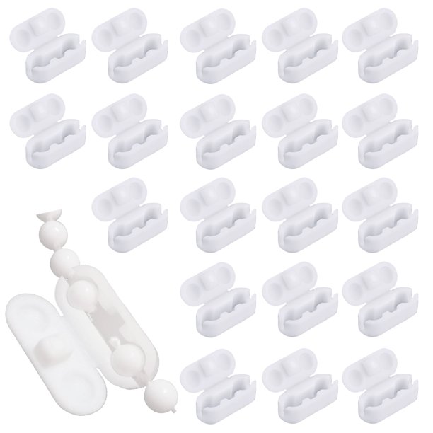 Naiovety 20 piezas de plástico blanco persianas cable de tracción conector ventana cortina cadena sujetador extensión Clips carpinteros reemplazo Suministros de limpieza para el hogar Naiovety BFH000907-00