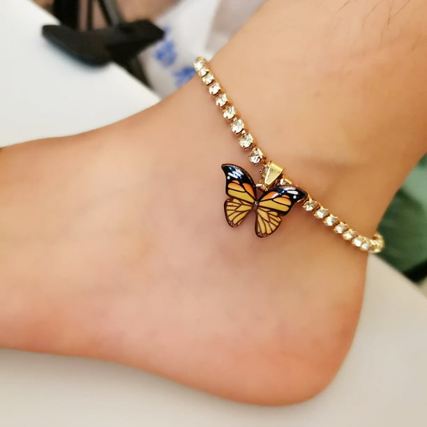 Download Generic Color Butterfly Anklet Summer Beach Chain Multi Layer Foot Decoration Charm Handmade Boho Anklet Foot Jewelry For Women New Walmart Com Walmart Com