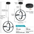 thumbnail image 5 of Deyidn Black Modern LED Pendant Ceiling Lamps, 5 of 5