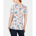 thumbnail image 2 of Karen Scott Women's Printed T-Shirt White Size Small, 2 of 3