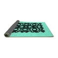 thumbnail image 2 of Ahgly Company Indoor Rectangle Oriental Turquoise Blue Industrial Area Rugs, 7' x 9', 2 of 4