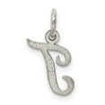 thumbnail image 3 of Auriga Fine Jewelry 925 Sterling Silver Script Letter T Initial Charm Pendant for Women (L- 16mm, W- 8 to 10mm), 3 of 6