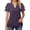 Purple, variant on Womens Tops Casual Peplum Hem Flutter Sleeves Chiffon Plain Blouses,Blue,M