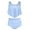 Light Blue, variant on UTSJKR Two Piece Bikini Swimsuit for Women Ruffled Flounce Top with High Waisted Ruched Bathing Suit Tummy Control Bottom Army Green XXL