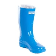 Forever Young Women's Turquoise Rubber 11-inch Mid-calf Rain Boots