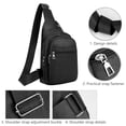thumbnail image 7 of Menrkoo Crossbody Bag Men'S Watertight Material Chest Bag Multifunctional Sports Outdoor Leisure Shoulder Backpack Messenger Bag Black Free Size, 7 of 7