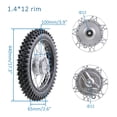 thumbnail image 2 of 12" Front Wheel 60/100-12 Tire Rim and 10" Rear Wheel 80/100-10 Dirt Bike Tire Rim Drum Brake for CRF50 XR50 Pit Bike 50cc 70cc 90cc 110cc 125cc Motocross Off Road, 2 of 6