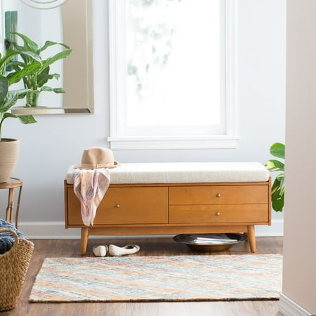 Belham Living Anson Mid Century Modern Entryway Bench