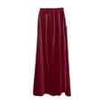 thumbnail image 5 of Skirts for Women Midi Length Business Ruffle Hem Color Block Soft Flowy White Maxi Skirt Elastic Waist Summer 2026 Spring Long Skirts, 5 of 6