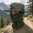 thumbnail image 2 of Fishing Hats for Men with Cooling Balaclava Face Mask Set Foldable Wide Brim Boonie Bucket Sun Hats for Men Women Hunting Mesh Beach Cap, 2 of 7