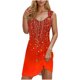 thumbnail image 2 of Camisón de poliéster para mujer, vestido de tirantes con cuello en V y botones para vacaciones de primavera y verano., 2 of 6