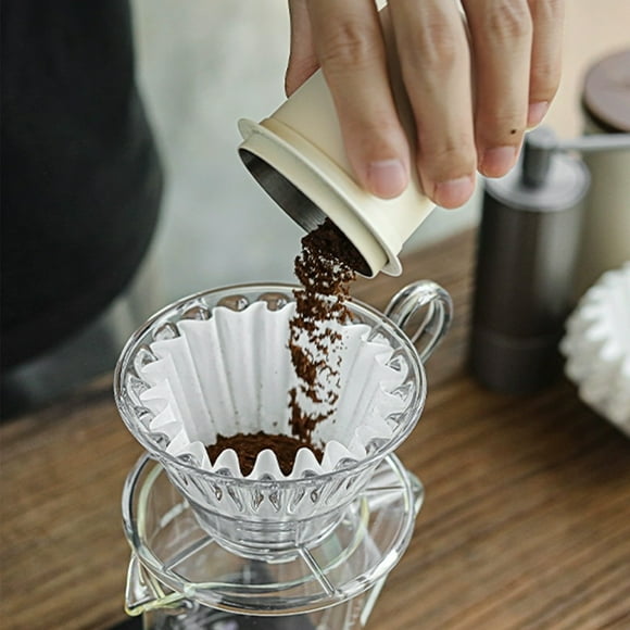 Strainer Coffee Filter Type Pack of 50 White Filters for Hand Brewed Coffee – Paper Cake Bowl Style Coffee Filter Papers for Fresh Brewed Aroma