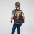 thumbnail image 5 of Naloa Prairie Meditating Raccoon Print Lightweight DayBackpack Suitable for school, work, shopping, travel, etc., 5 of 5