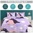 thumbnail image 6 of 3PCS Cute Penguin Duvet Cover Set Twin, 1 Duvet Cover And 2 Pillowcase, Duvet Cover for Kids Girls Boys And Teens, 6 of 6