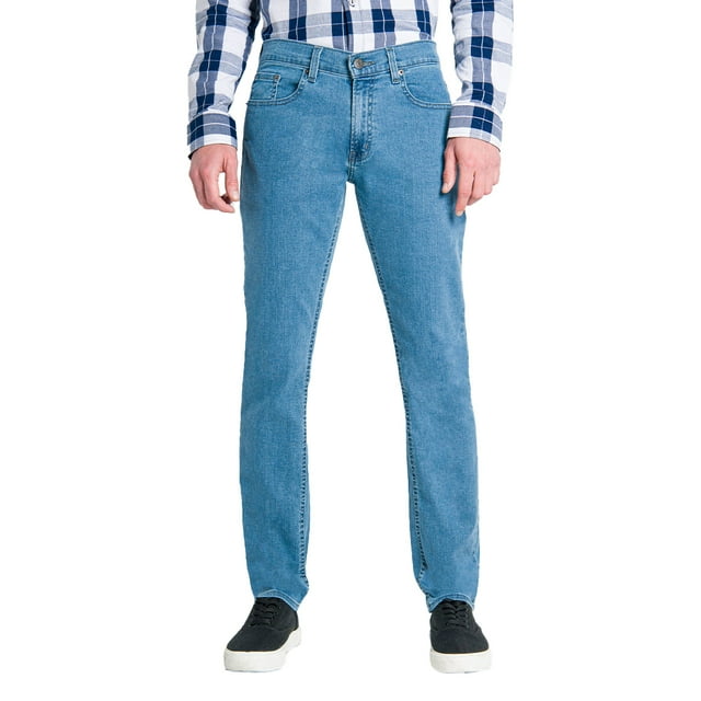 Jeans Oggi Hombre Corte Recto Slim Fit Azul Claro Oggi Jeans Iron Rebel Bleach