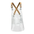 thumbnail image 5 of Tongina Transparent Apron Hairstylist Apron Easy to Clean for Farmhouse Art Baking Apron TPU Material Waterproof Apron Oilproof Apron Yellow 80cm, 5 of 8