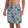thumbnail image 2 of Salouo Camping Caravan Pattern Swim Trunks for Men,Men's Hawaiian Bathing Suit Swimsuits Quick Dry Swimming Board Shorts Beach Shorts with Pockets-X-Large, 2 of 6