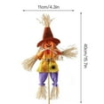 thumbnail image 2 of huntermoon Scarecrow Garden  Decoration Thanksgiving Halloween Scarecrow Fall Decorations Rural Pumpkin Lantern Cloth Hay Halloween Fabric And Small Cute Props Ghost, 2 of 11