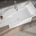 thumbnail image 2 of Logmey Farmhouse Ceramic Kitchen Sink 33x18 Inch White Porcelain Single Bowl Sink Undermount Fireclay Sink, 2 of 10