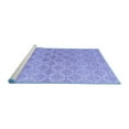 thumbnail image 2 of Ahgly Company Machine Washable Indoor Round Abstract Blue Modern Area Rugs, 6' Round, 2 of 4