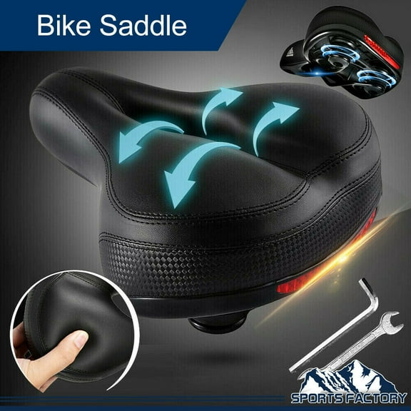 Myriann Comfort Wide Big Bum Soft Gel Cruiser Bike Saddle Bicycle Seat Air Cushion Pad