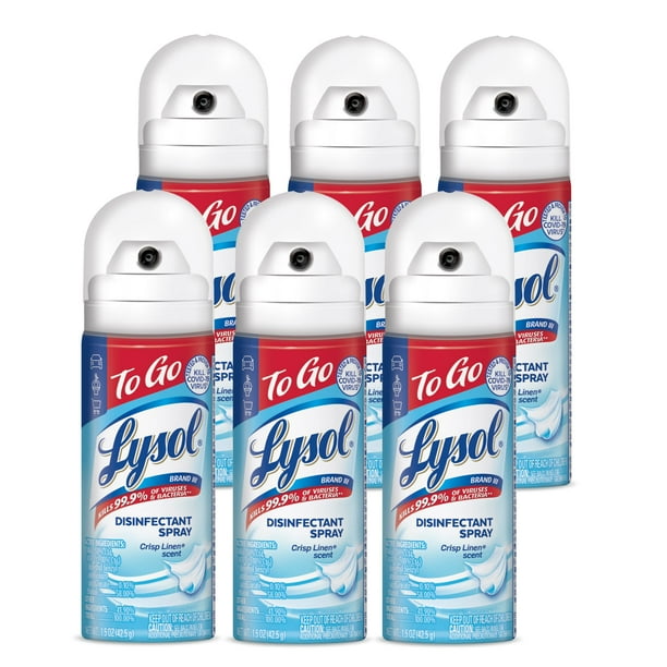 Spray desinfectante Lysol `To Go` Crisp Linen, 44 ml (paquete de