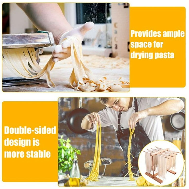 Pasta Rack Drying Noodle Dryer Stand Hanger Spaghetti Hanging Holder Home  Maker Tree Fresh Wooden Collapsible Foldable Homemade 