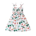 thumbnail image 5 of Toddler Baby Girls Summer Dress Princess Sundress Floral Printed Casual Beach Holiday Dress, 5 of 12
