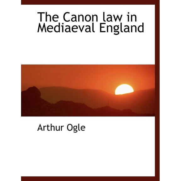 The Canon Law in Mediaeval England (Paperback)