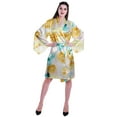 thumbnail image 2 of Moomaya Printed Womens Kimono Sleeve Robes Satin Silk Getting Ready Bridal Robe Coverup, 2 of 7