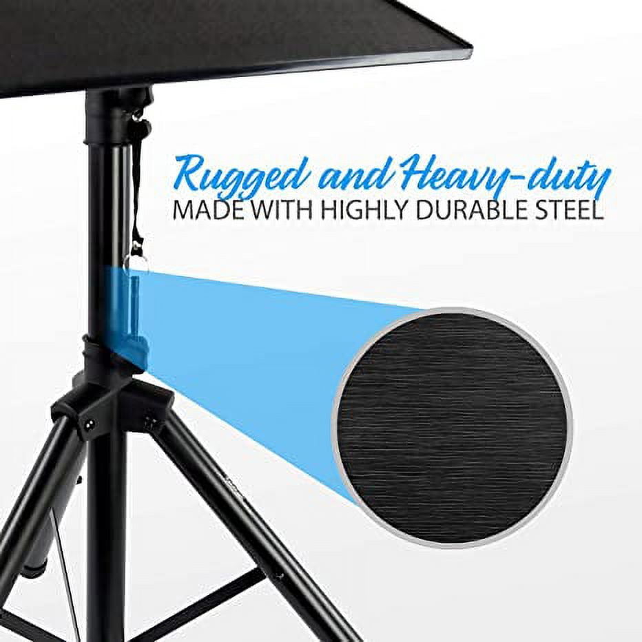 Pyle PLPTS4X2 Universal Adjustable Tripod Design DJ Laptop Stand Holder, Pair