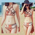 thumbnail image 3 of Conjunto de de , halter acolchado para mujer, traje de baño con diseño ahuecado, vestido rgo de pya Macarena Traje de baño de 3 piezas para mujer Traje de baño, 3 of 8