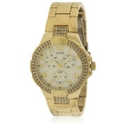 G13537L Women's Silver Dial Yellow Gold Steel Bracelet Crystal Watch