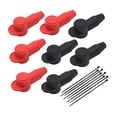 thumbnail image 4 of 2x8 Piezas Cubiertas De Terminales De Silicona Genéricas Universales Para Automóviles Barcos Atv Negro Rojo, 4 of 8