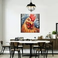 AVOI Rooster Canvas Art Farmhouse Wall Decor Chicken Painting Farm