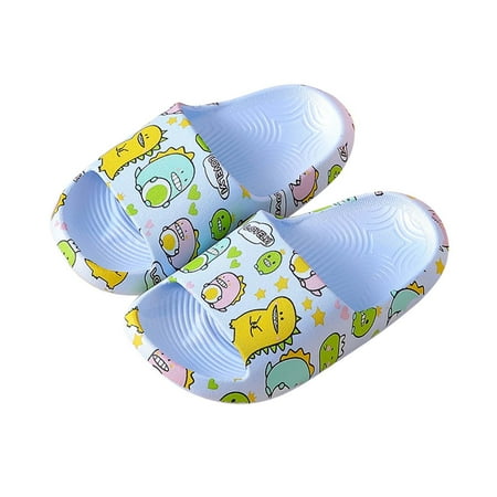 

Penkiiy Children s Shoes Three-dimensional Cartoon Dinosaur Non-slip Soft-soled Slippers Toddler Sandals Wonder 7-8 Years Light blue On Clearance